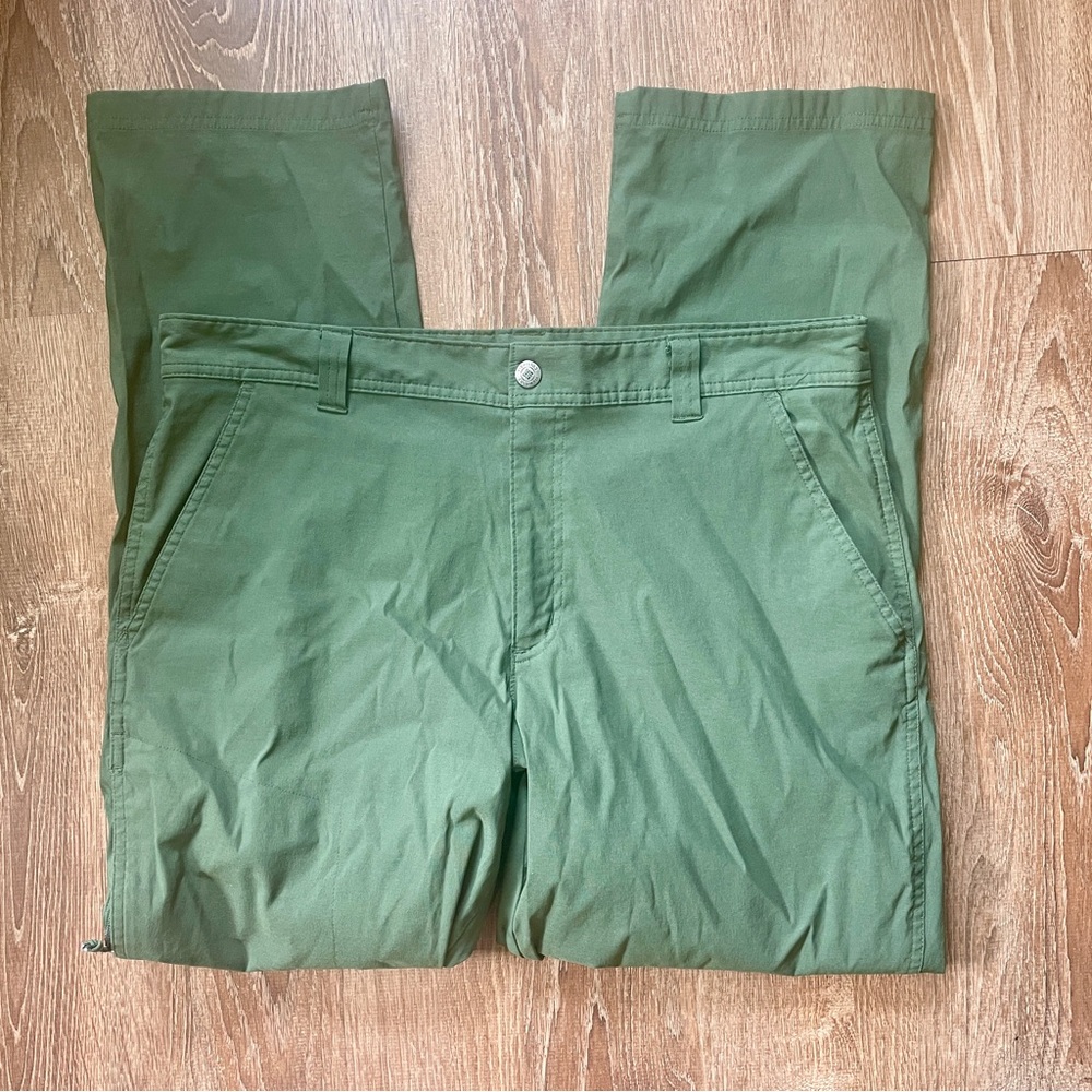 Columbia Omni-Shield Hiking Pants Green Size 36x30 Stretch Outdoor Gorpcore